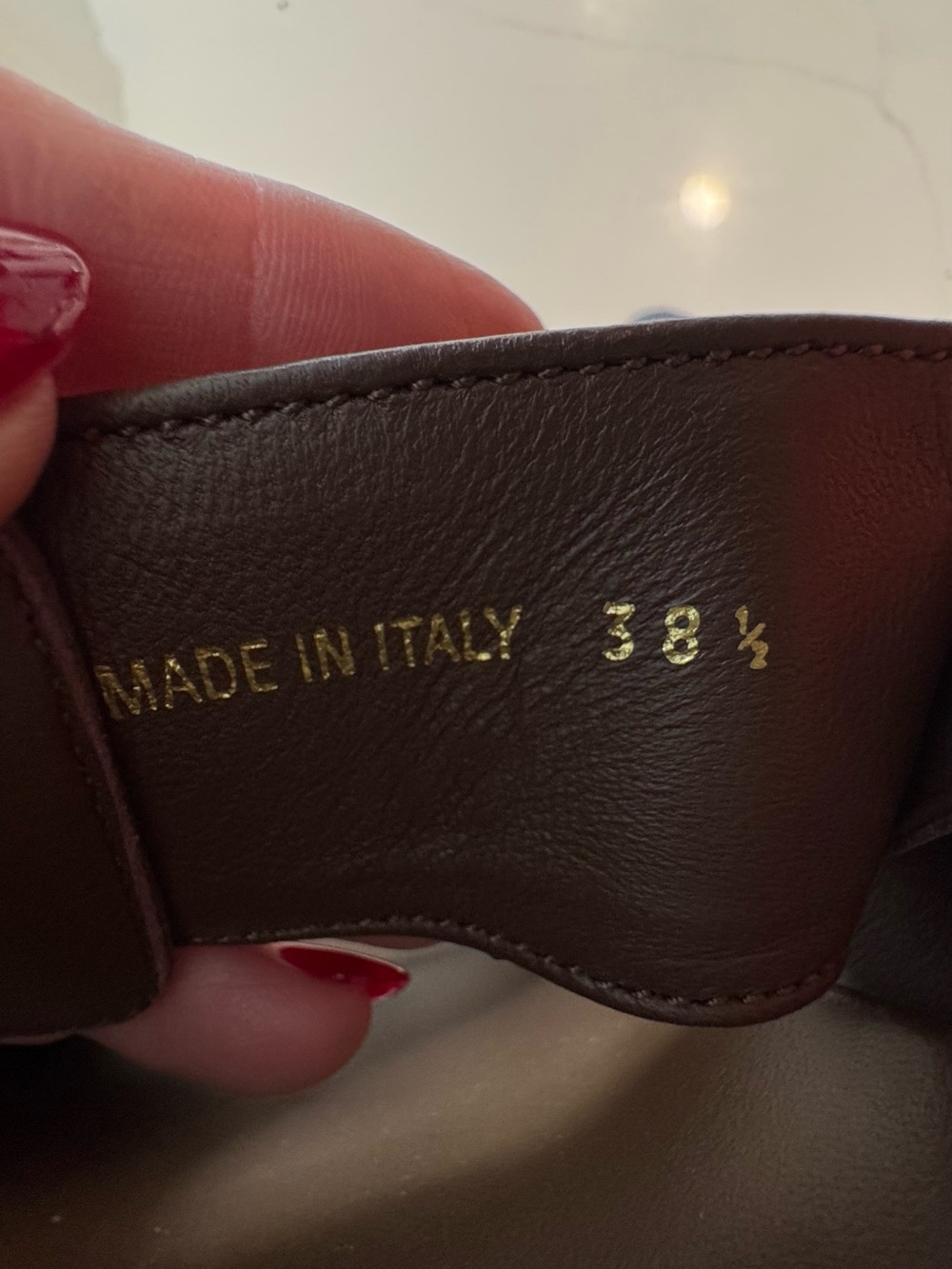 Women’s Luxury Prada Brown Leather Dual-Strap Slide Sandal with Gold Logo - Picture 13 of 14